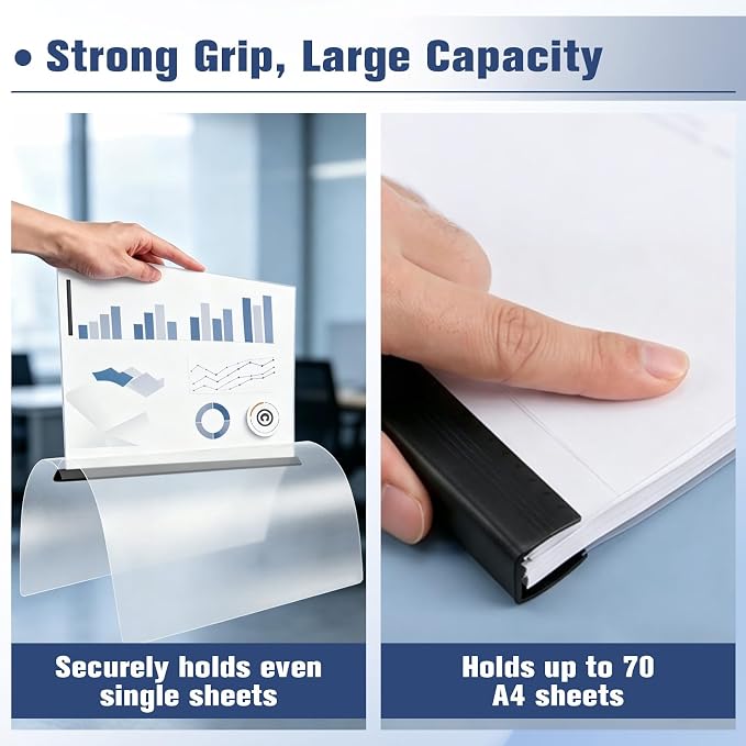 Report Covers with Sliding Bar 10 Packs Clear Report Covers Presentation Folders - Image 4
