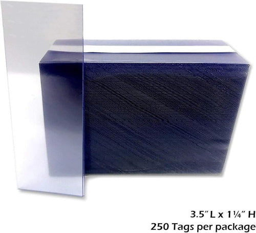 1.25" x 3.5" Clear Plastic Tags, Shelf Label Holders, 2000 Pack - Image 2