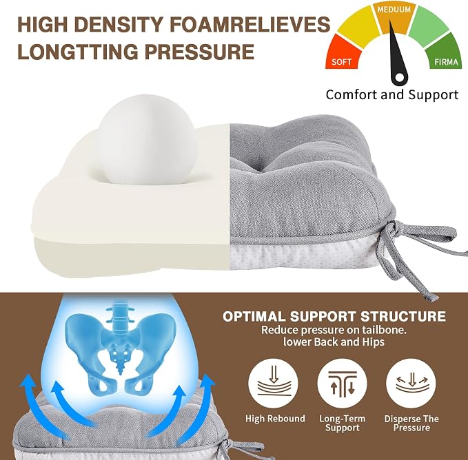 BETU Chair Cushions for Dining Chairs Set of 4, 3.5" Thick Kitchen Table Chair - Image 7