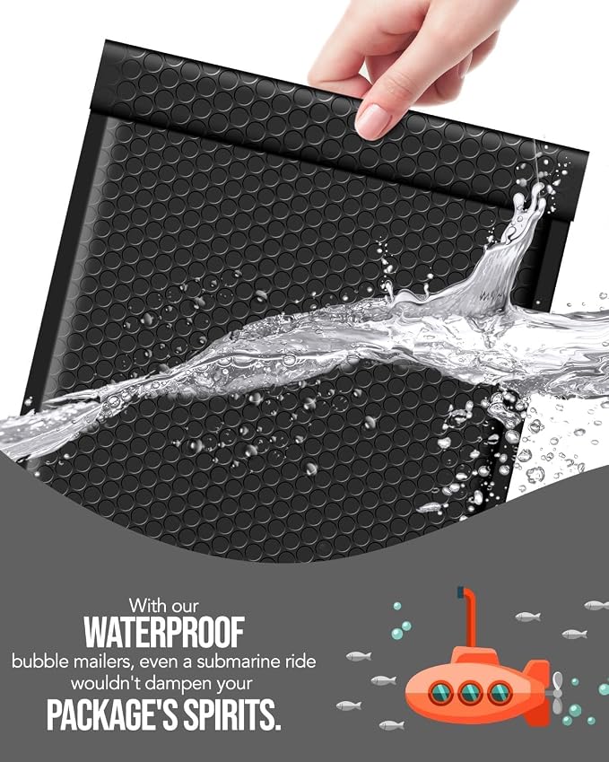 GSSUSA Large Bubble Mailers 10.5x16 Inch 250 Pack Black Padded Envelopes - Image 4
