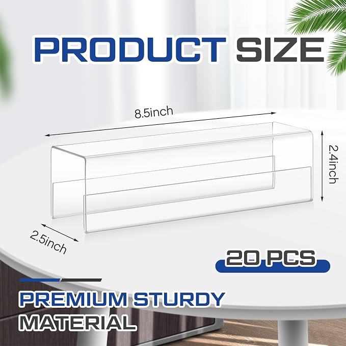 Cinnvoice 20 Pcs 2.25 Inch Cubicle Name Plate Holders Bulk Clear Double Sided - Image 3