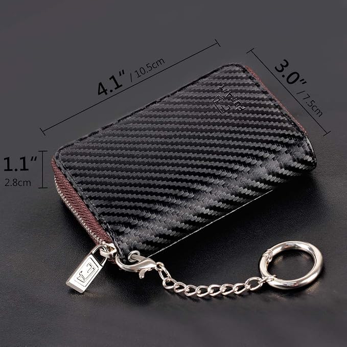 FurArt Zipper Wallet Women, RFID Blocking Credit Card Wallet, Business Card - Image 6