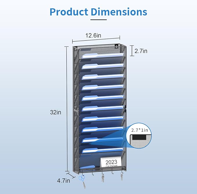 OUTWOLF Hanging Wall File Organizer - Image 6