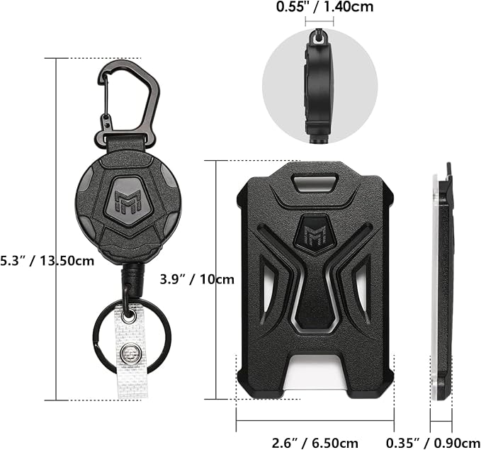 MNGARISTA 8-Pack Retractable Badge Holder, Heavy Duty Carabiner Keychain - Image 4