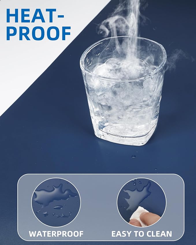 Non-Slip Desk Pad, Mouse Pad, Waterproof PU Leather Desk Protector, Ultra Thin - Image 3