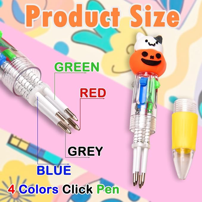 24Pcs Mini Multicolor Pens in One 4-in-1, Cute Pens Bulk - Image 3