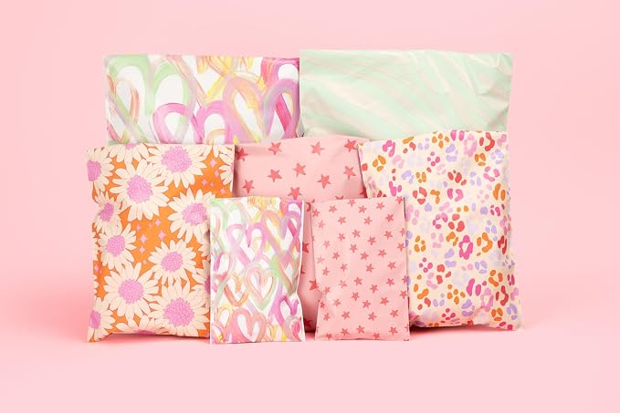 Pretty Package Store Poly Mailer 10x13, Happy Hearts, 100 Pack | Heavy Duty - Image 7