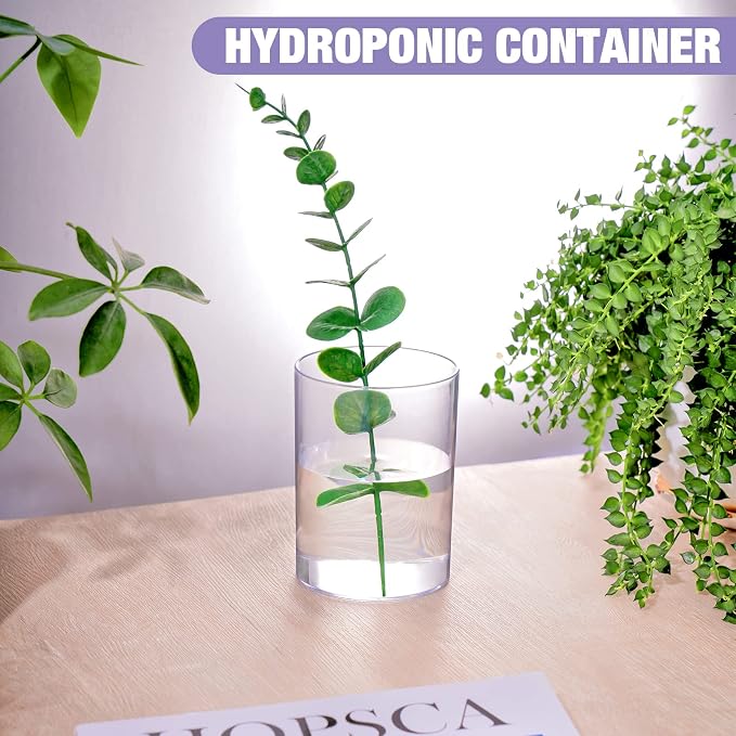 Stylish Clear Acrylic Desk Organizer Pen and Pencil Holders Set of 3, Round - Image 6