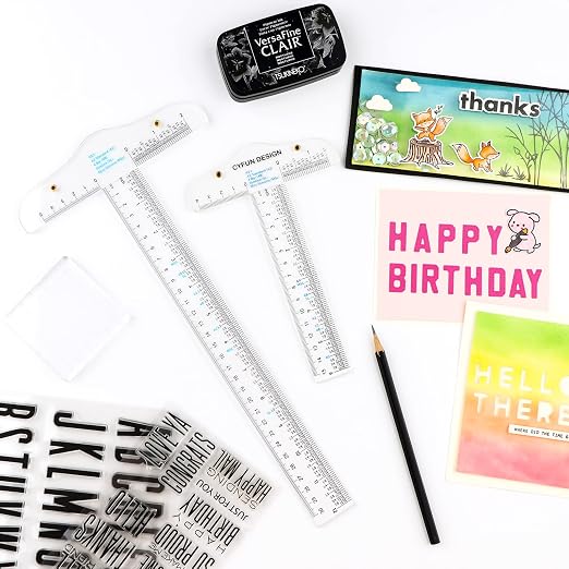 CYFUN DESIGN 12" 6" Acrylic T-Square Ruler Precision Marking T Square Ruler - Image 3