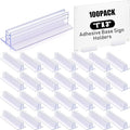 Fulmoon 100 Pcs Sign Holder, Adhesive Base Sign Holders Multiple Uses by Fulmoon