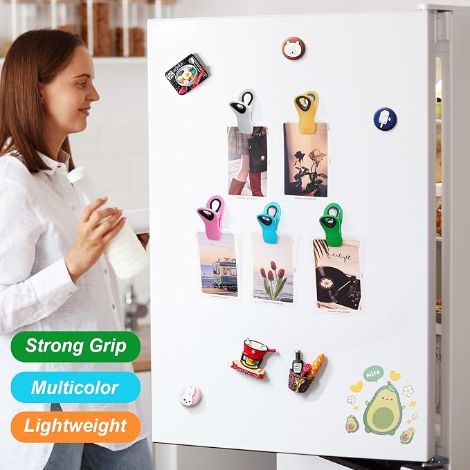 Jetmore 12 Pack Chip Clips Bag Clips, Office Paper Clamps, Magnetic Food Clip - Image 3