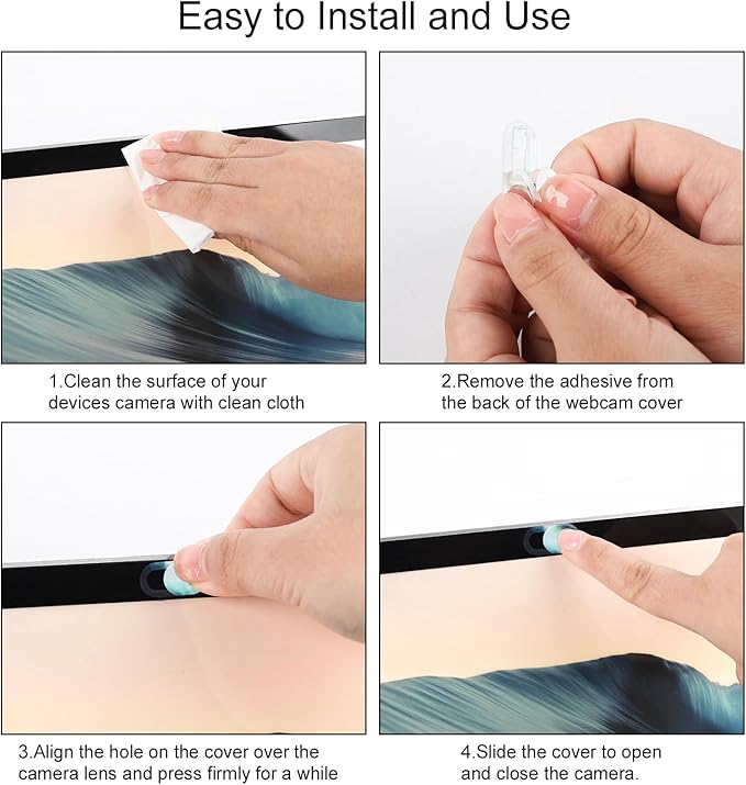 Camera Cover Slide 8 Packs, Webcam Cover Ultra Thin Sticker Privacy Protector - Image 6
