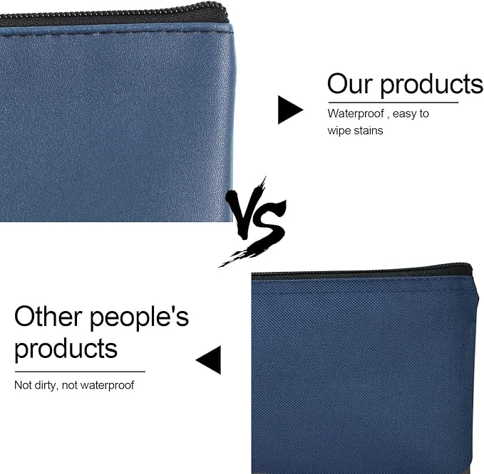 2 Pieces Money Bags with Zipper, 11x6.1 inch Money Pouch, Bank Bag, Cash Bag - Image 5
