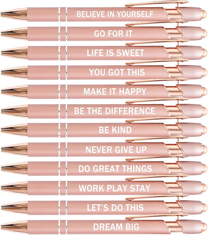 PASISIBICK 12 Pieces Rose Gold Inspirational Motivational Quotes Snarky Screen - Image 8
