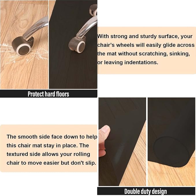 AiBOB Office Chair Mat for Hardwood Floor, 36 X 48 inches, Hard Floor Chair - Image 4