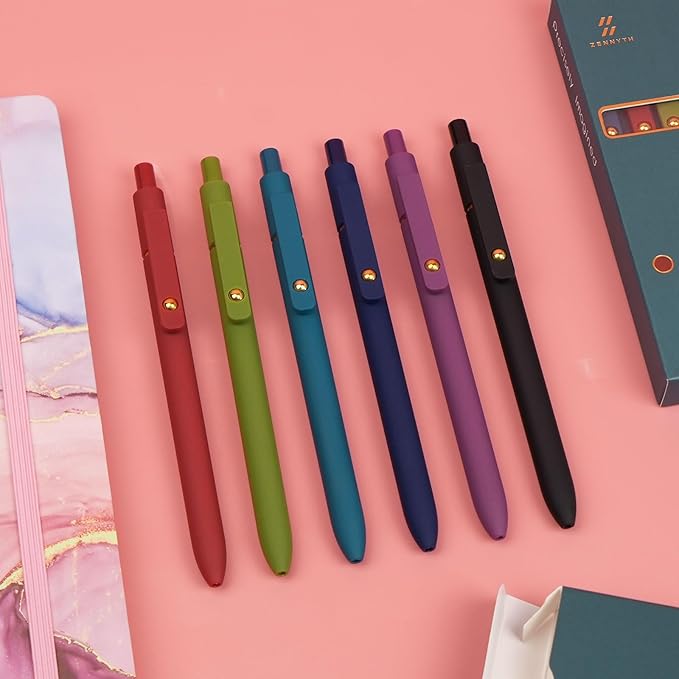 Ddaowanx Colorful Gel Pens, 0.5mm Fine Point Retractable, School Supplies - Image 6