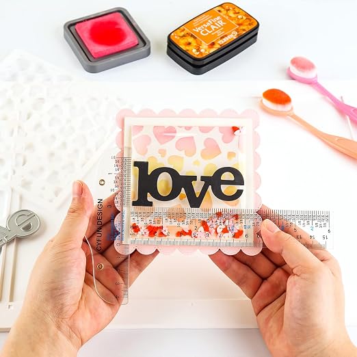 2PCS 6 Inches/15cm Acrylic Clear T-Square Ruler, Inches and Metric, T Square - Image 3