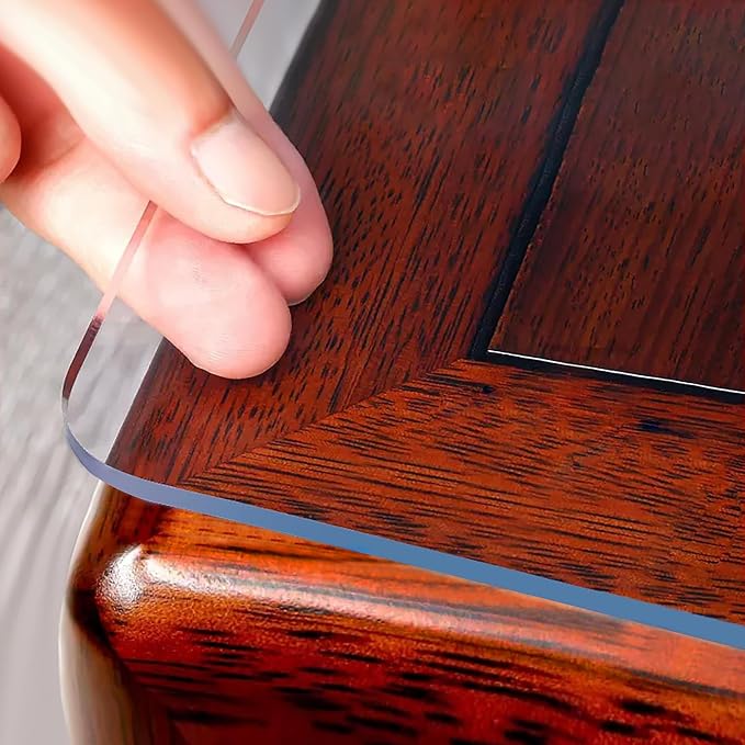 OstepDecor 48 x 120 Inch Clear Table Cover Protector, 2mm Thick Clear Plastic by OstepDecor