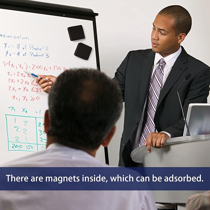 Favide 24 Pack Magnetic Whiteboard Dry Erase Erasers Chalkboard Cleansers - Image 7