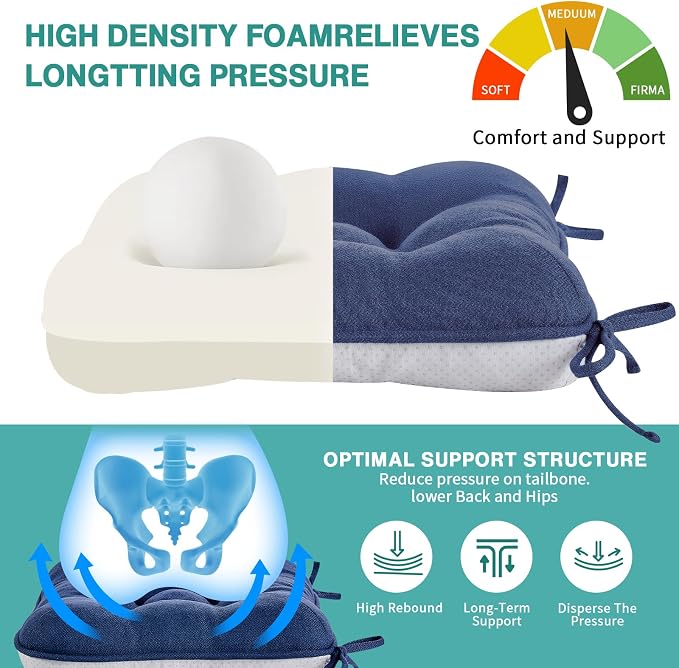 BETU Chair Cushions for Dining Chairs Set of 4, 3.5" Thick Outdoor Indoor Chair - Image 4