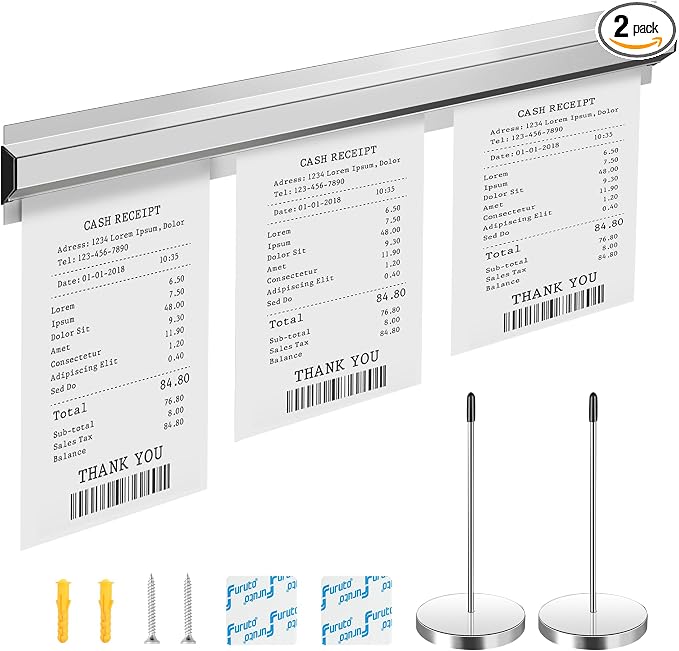 36 Inch Aluminum Ticket Holder Rail by Unknown