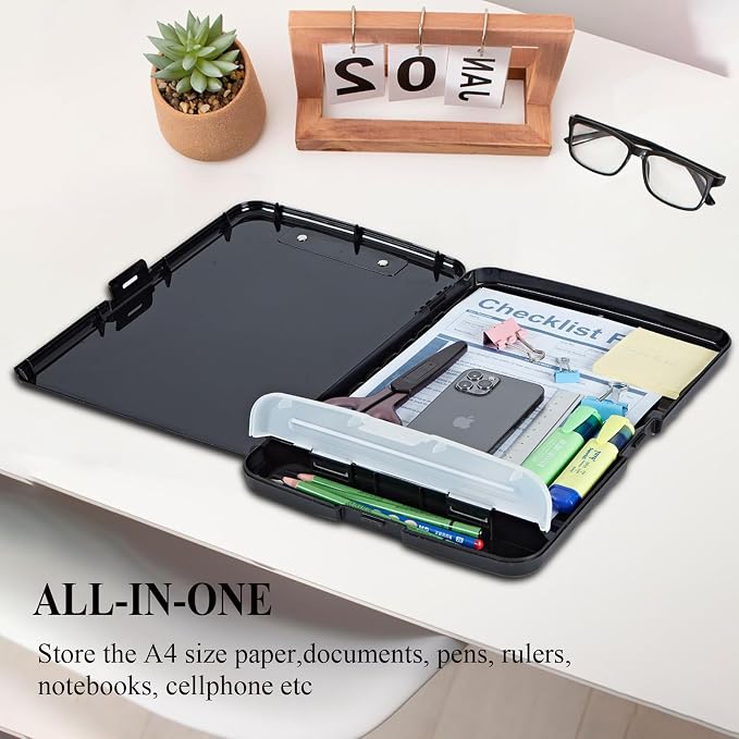 Clipboard with Storage, Heavy Duty Plastic Nursing Clip Board Foldable - Image 6