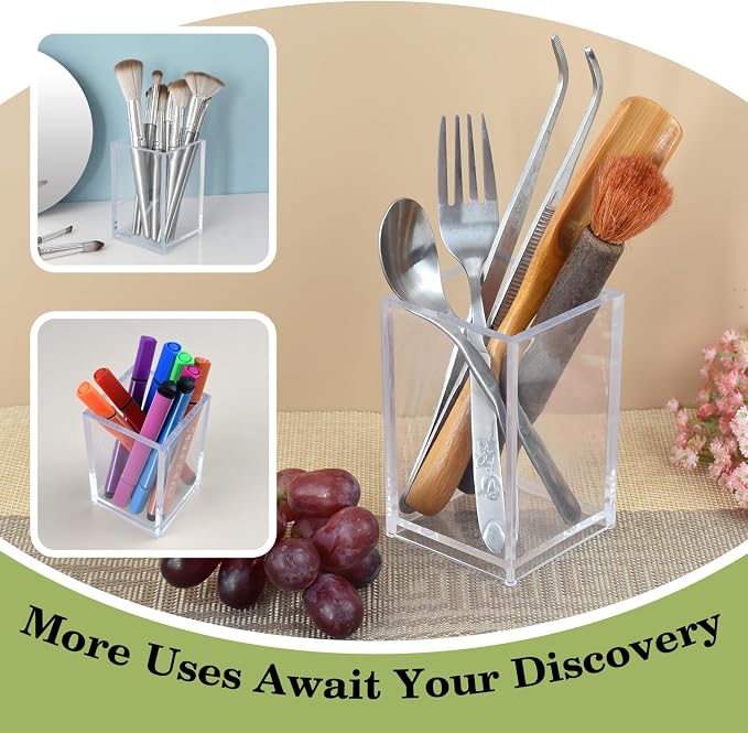 10 Pack Clear Acrylic Pen Holders - Image 5