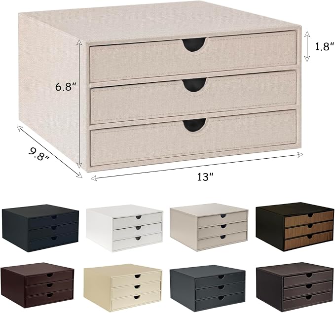 UnionBasic Document Organizer, 3-Drawer File Cabinet Document Storage Box - Image 8