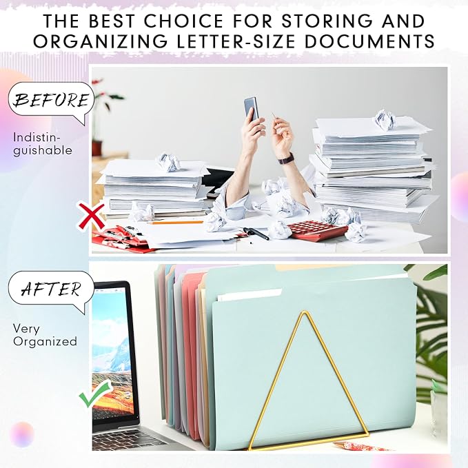 24 Pcs File Folders 9.5x11.6 Inch Manilla Folders Letter Size - Image 4