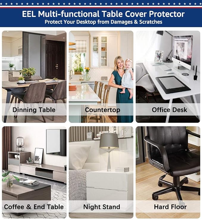 Easy Easy Life Clear Desk Mat Pad 14’’x24’’ Transparent PVC Desk Blotter - Image 6