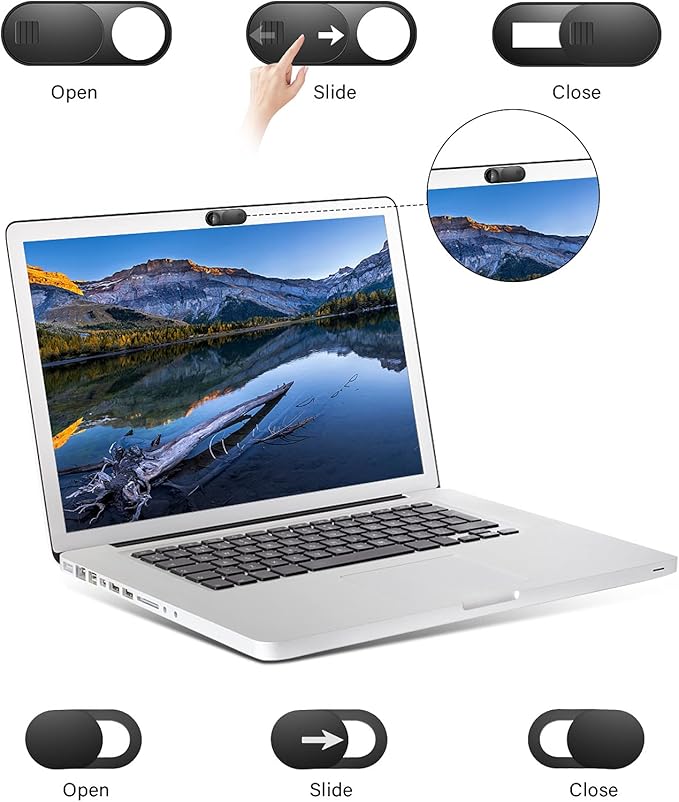 ZUCUCUC Laptop Camera Cover Slide, Camera Cover, 9 Pack Ultra Thin Webcam Cover - Image 8