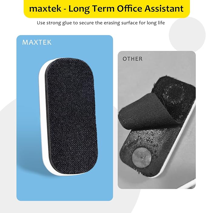 maxtek Magnetic Dry Erase Eraser Bulk, Glass Whiteboard Eraser - Image 7