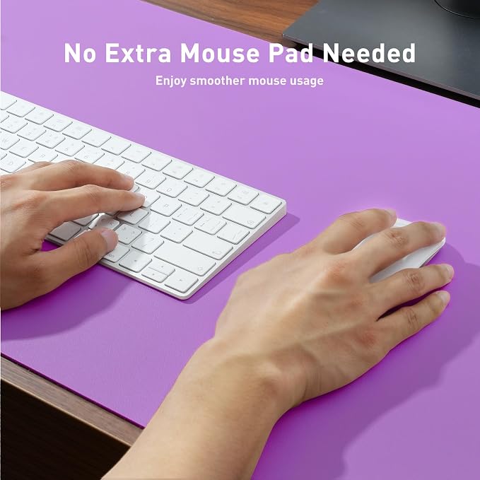 Aothia Faux Leather Desk Mat – Large Mouse Pad, Non-Slip PU Leather Blotter - Image 4