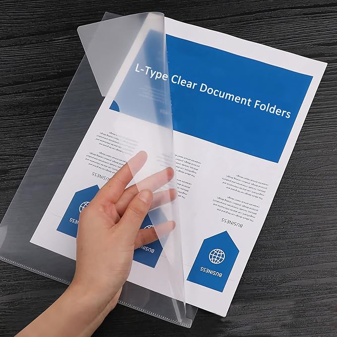 GOMRQING Clear Document Folder Copy Safe Project Pockets fits 8.5x11 Letter - Image 3