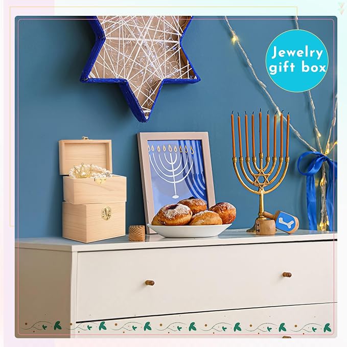 CroBlissful 24 Set 48 Pcs Unfinished Wooden Box - Image 6