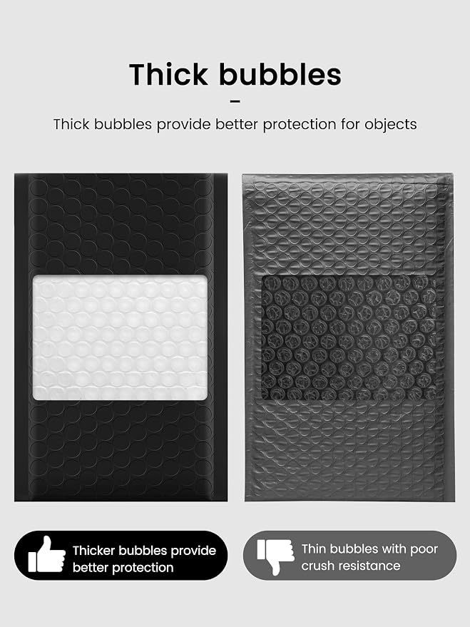 GSSSUSA Bubble Mailers 4x8 Inch 100 Pack Padded Envelopes Usable Size 4x7 Inch - Image 4