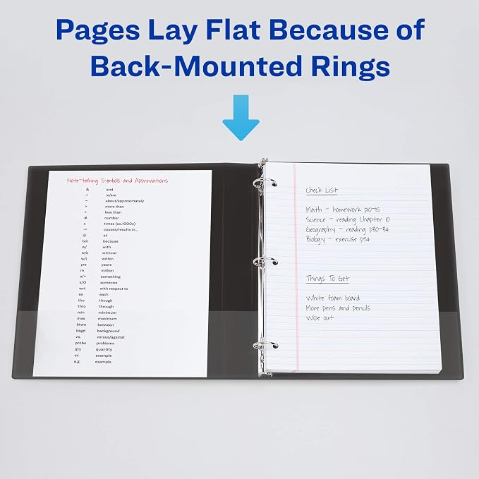 Avery Standard View 3 Ring Binder, 1.5" Round Rings, 275-Sheet Capacity - Image 6