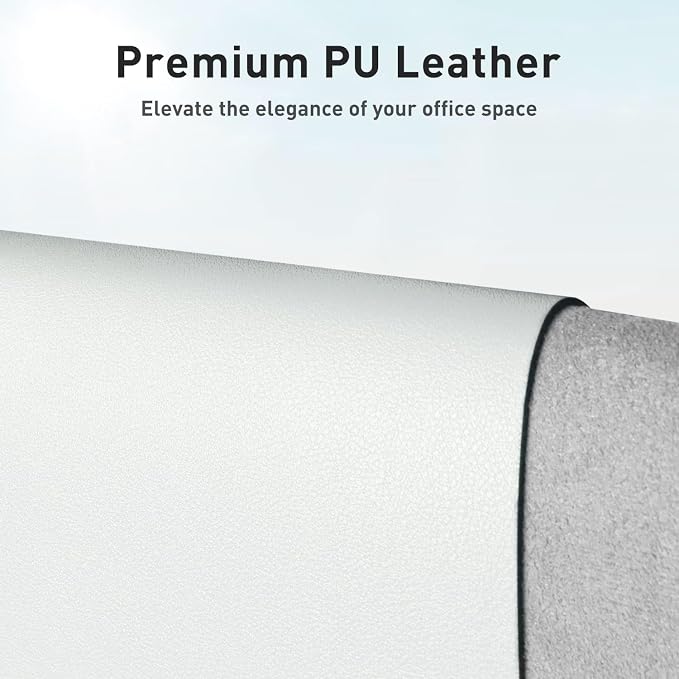 Aothia Leather Desk Pad Protector, Office Mat, Large Mouse Pad, Non-Slip PU - Image 2