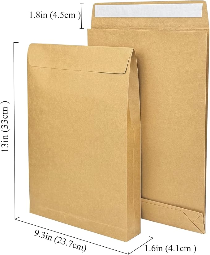 Large Expandable Envelopes, 15 Pack 9.3x 13" Big Mailing Envelopes | Self Seal - Image 6