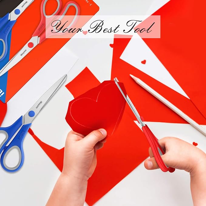 iBayam 8.5" Household Scissors All Purpose 3 Pack, Right/Left Handed - Image 7