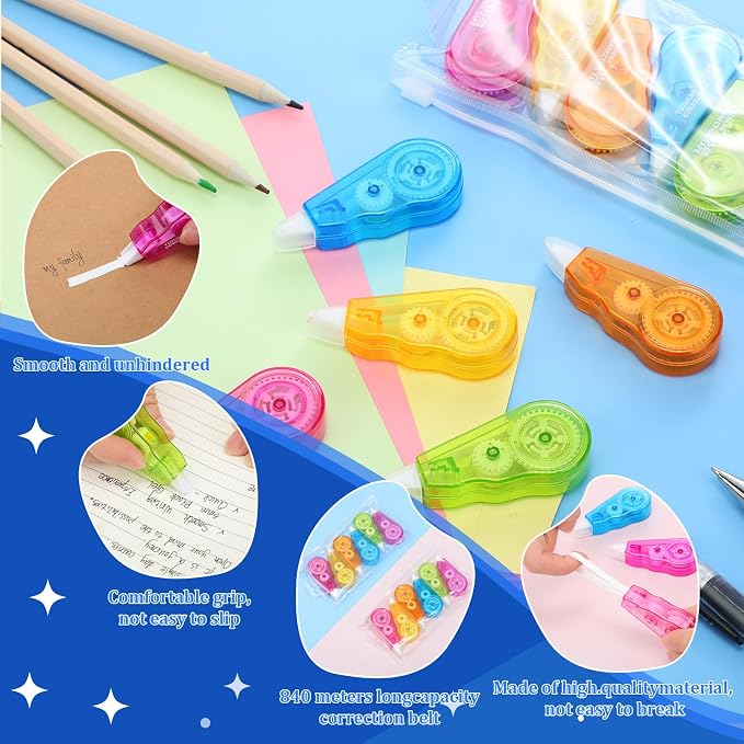 Chivao 210 Pack Mini Correction Tape Bulk Ink Corrector Eraser Tape Set 13.12 - Image 3