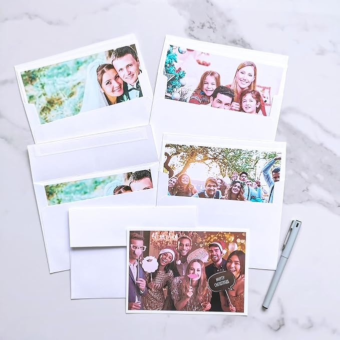Winlyn 1000 Pcs White A7 Invitation Envelopes 5 1/4 x 7 1/4 Square Flap - Image 6