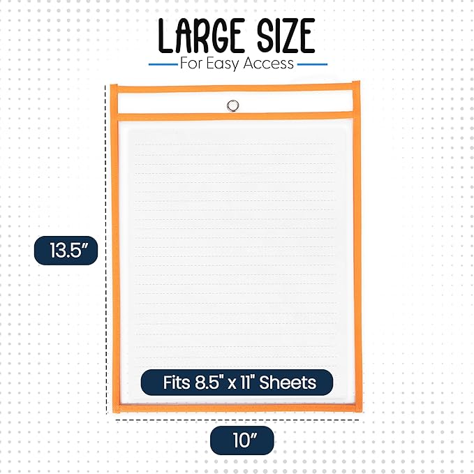 Essex Wares - 5 Pack, Job Ticket Holders, Reusable & Easy Erase Plastic Invoice - Image 2