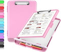 Sooez Clipboard with Storage, Clip Board 8.5 x 11 with Pen Holder, Plastic by Sooez