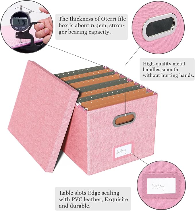 Oterri File Organizer, File Box, File Cabinet - Image 4