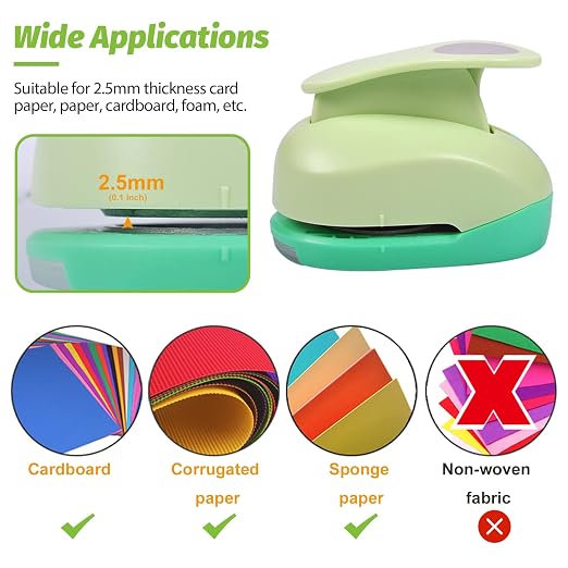 UCEC Paper Punch, 3 Inch XL Size Circle Punch Large Hole Puncher Paper Circles - Image 4