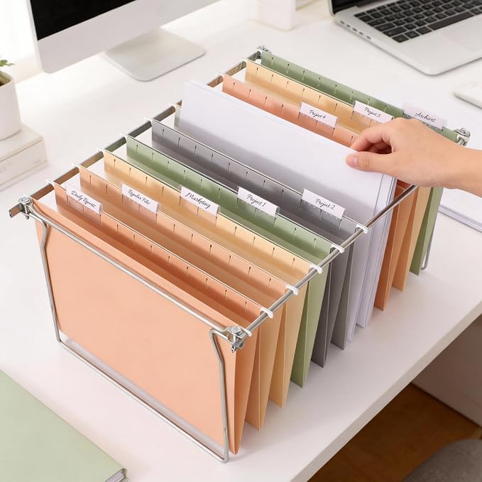 SUNEE Hanging File Folders, Pastel Colors - Image 6