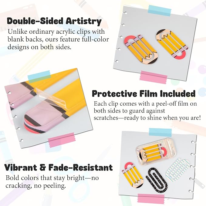 48 Pack Jumbo Acrylic Paper Clips - Image 5