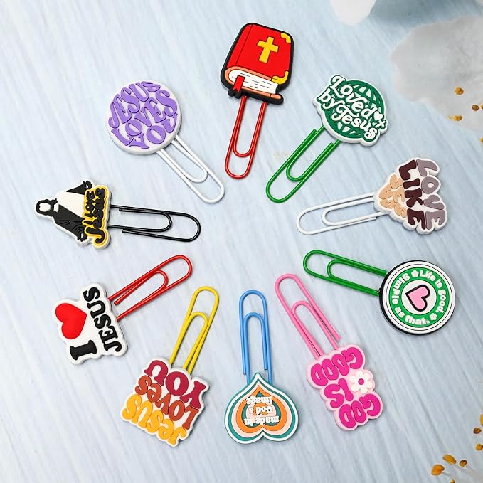 30 PCS Jesus Paper Clips Metal Paperclip Large Size Paper Clip Cute Bookmark - Image 7