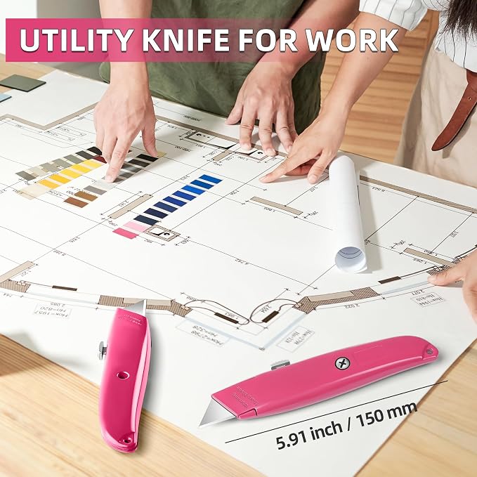 DIYSELF 30 Pack Box Cutter Heavy Duty Aluminium Shell Utility Knife | SK5 Steel - Image 4